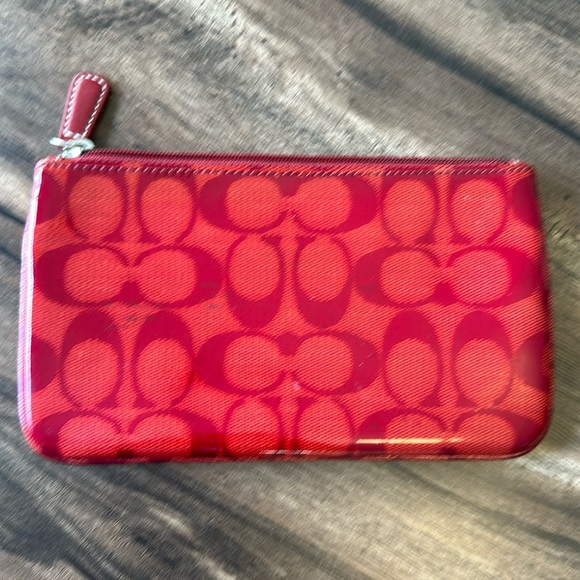Coach Red Pouch - Picture 1 of 5